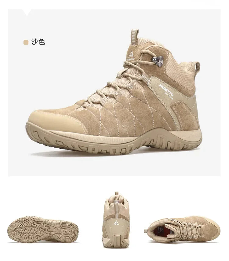 HUMTTO Hiking Shoes Breathable Camping Leather Men's Sports Shoes for Men Winter Trekking Boots Outdoor Designer Sneakers Man