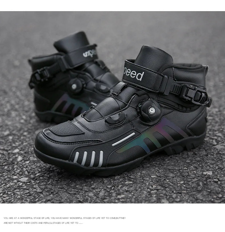 Motorcycle Boots Men Motocross Safety Protection Shoes Accessories Off-Road Racing Waterproof Anti Slip Short Boot motorcycles