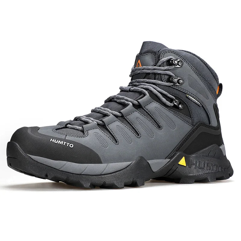 HUMTTO Hiking Shoes Men Trainers Outdoor Trekking Boots Mens Breathable Winter Men's Sports Shoes Leather Safety Work Sneakers