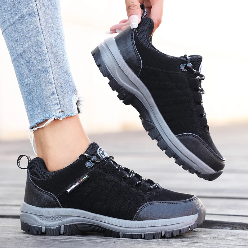 Hiking Shoe Outdoor Retro SuedeTactical Platform Women's Sneakers Spring Autumn New 2025 Anti Slip Mountaineering Camping Shoes