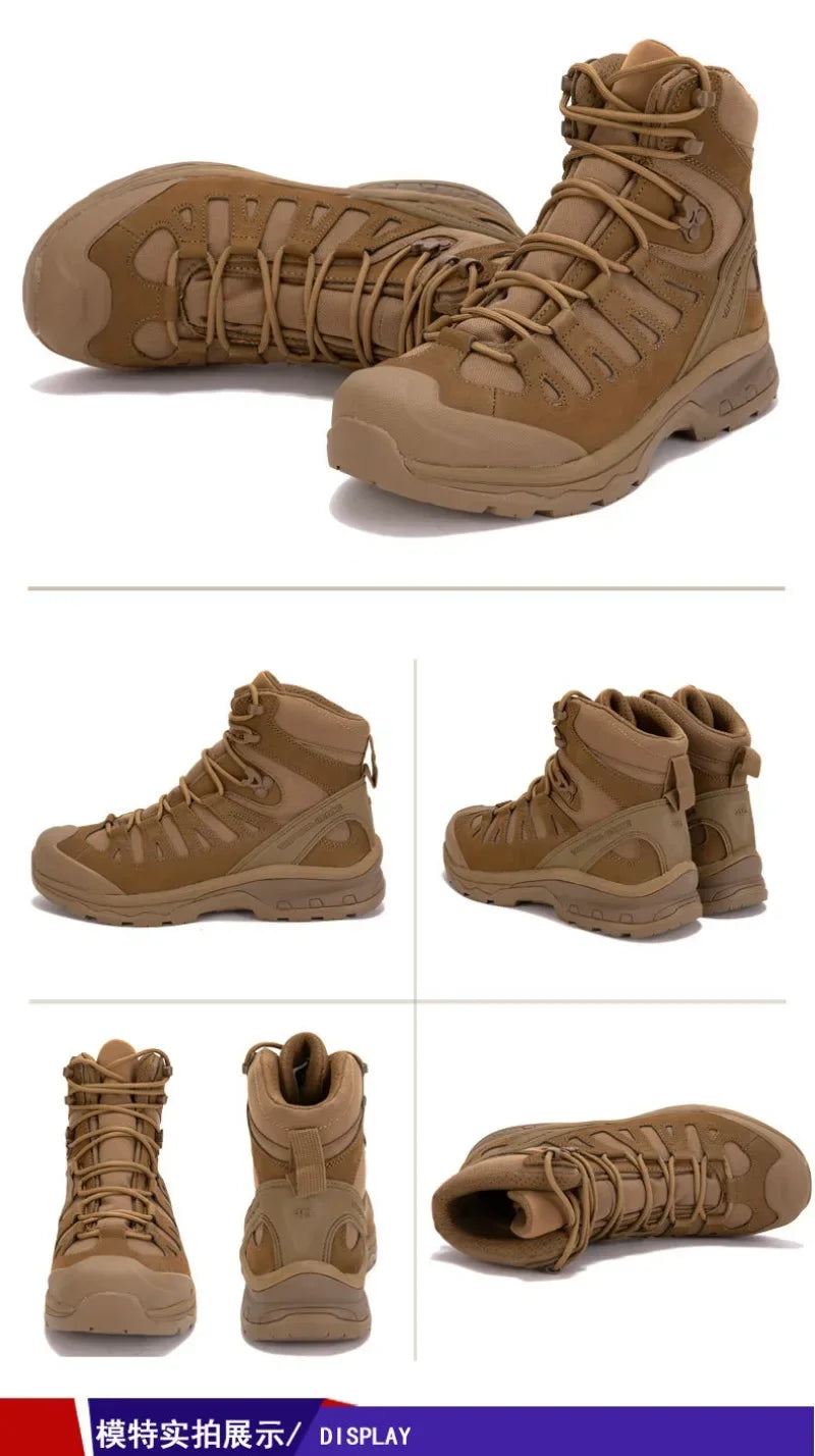 Men Mid-top Shoes Desert Tactical Outdoor Camping Trekking Commuting Boots Hiking Mountaineering Anti Slip Wear-resistant Boots