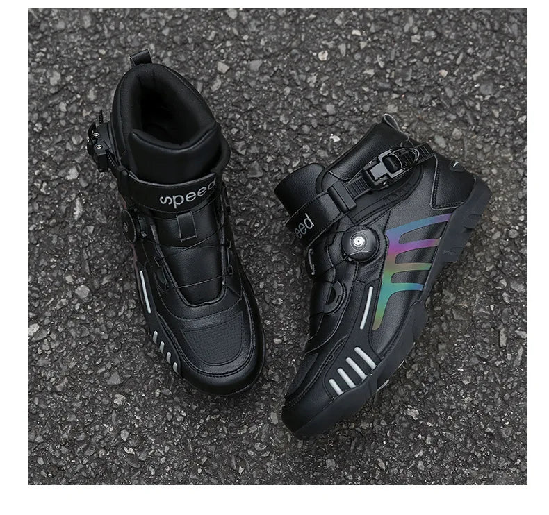 Motorcycle Boots Men Motocross Safety Protection Shoes Accessories Off-Road Racing Waterproof Anti Slip Short Boot motorcycles