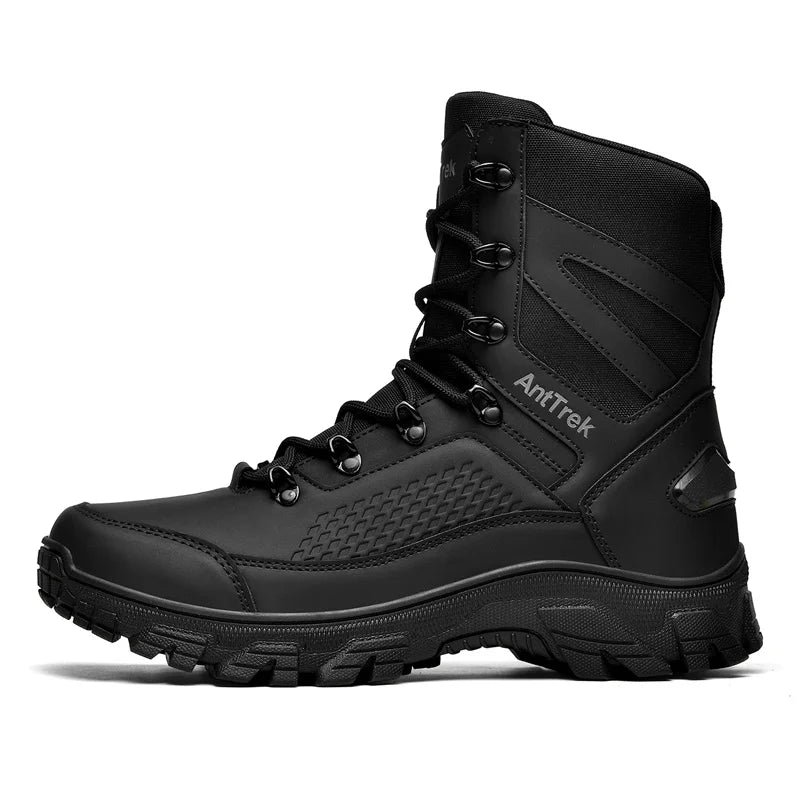 High Quality Fashion Brown Men's Hiking Boots Plus Size 46 Outdoor Tactical Boots Men Non-slip Trekking Boots for Men 2026
