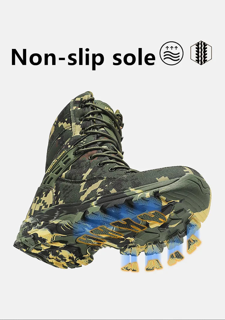 High Quality Men's Outdoor Boots Camouflage Hunting Man Trekking Boot Anti-slip Waterproof Boots Men botas senderismo hombre