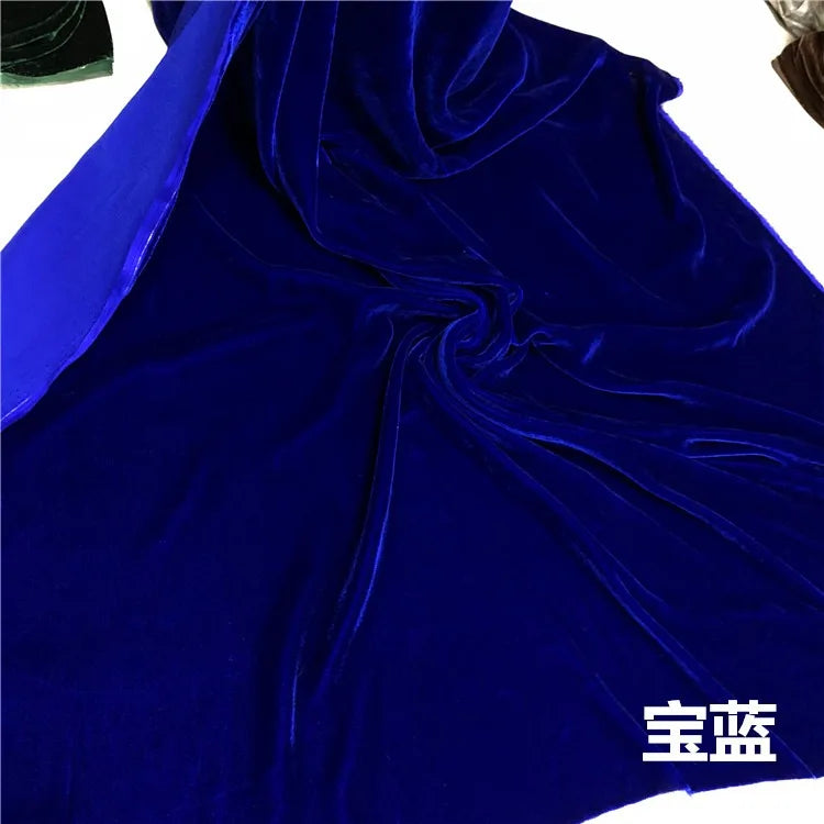 1/3/5 yard Mulberry Silk Velvet by the Yard Garment Fabrics Cheongsam with Cloth Lady's Velvet Robe Evening Dress White Blue Red