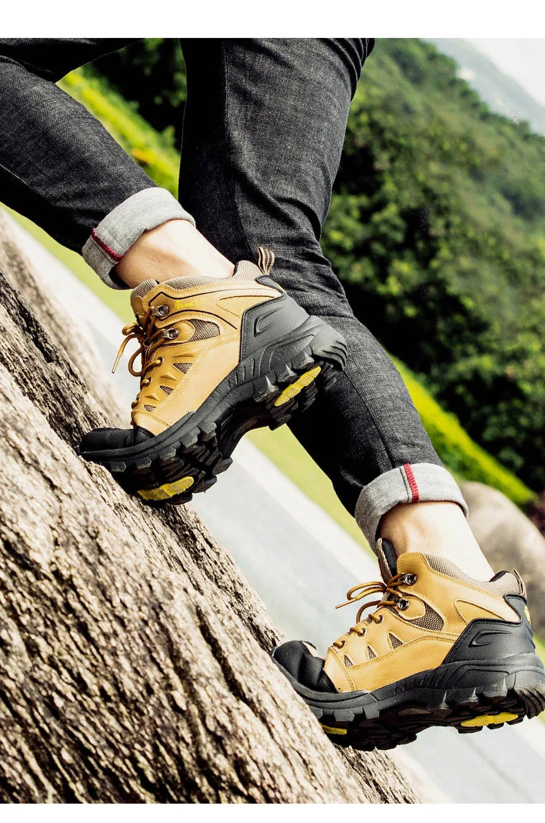 Outdoor Hiking Shoes Men and Women High-top Climbing Boots Non-slip Wear-resistant Trekking Shoes for Men 2024 Autumn Winter