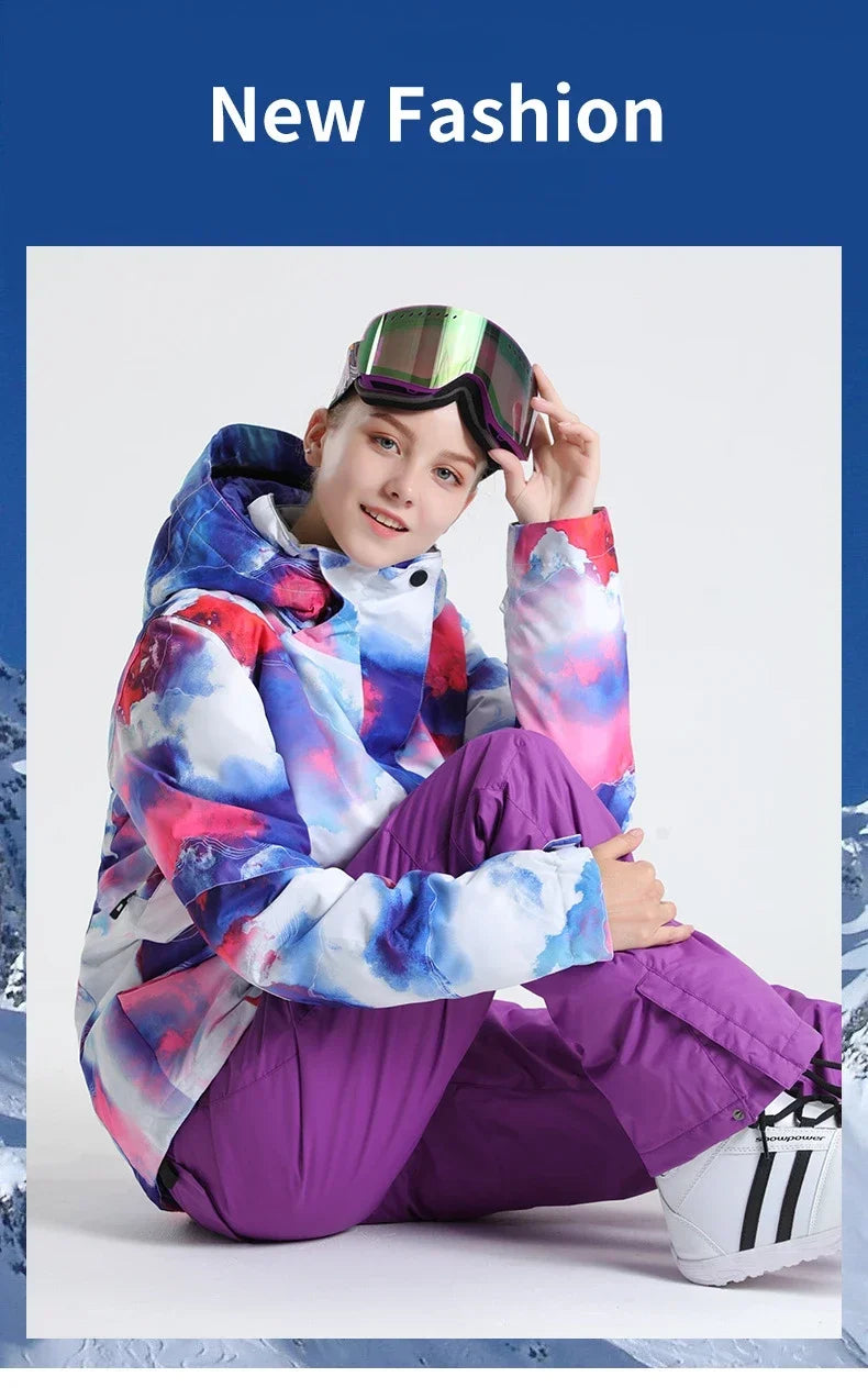 2025 Women Skiing Pants Winter Outdoor Overalls Windproof Waterproof Snow Trousers Adult Warm Ski Pants Snowboard Sport Clothing