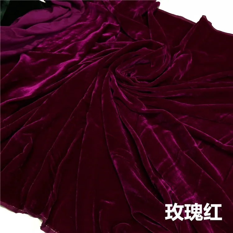 1/3/5 yard Mulberry Silk Velvet by the Yard Garment Fabrics Cheongsam with Cloth Lady's Velvet Robe Evening Dress White Blue Red