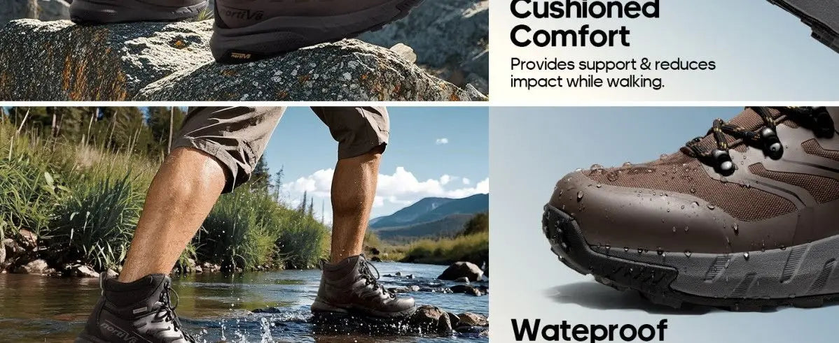 2025 Hot Sale Men Trekking Boots Green Brown Outdoor Walking Shoe Man Designer Mountain Shoes  Hiking Boots