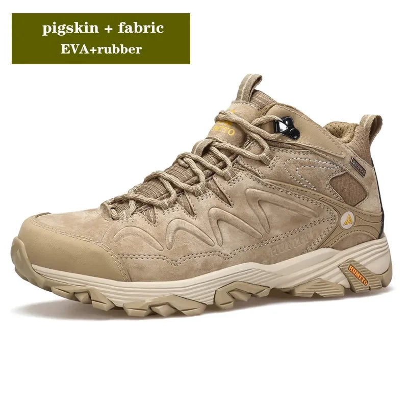 HUMTTO Hiking Shoes Breathable Camping Leather Men's Sports Shoes for Men Winter Trekking Boots Outdoor Designer Sneakers Man