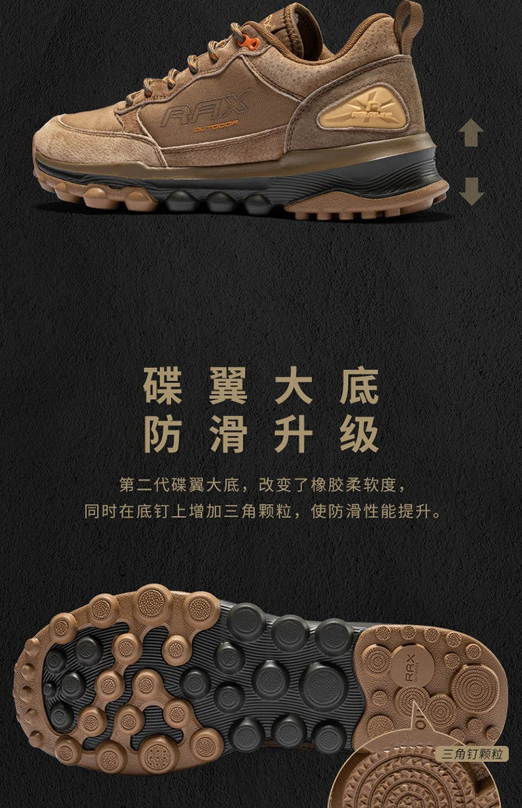 RAX Men's Waterproof Hiking Shoes Women Climbing Backpacking Trekking Boots Men Outdoor Shoes Anti-slip Mountain Sneakers Men