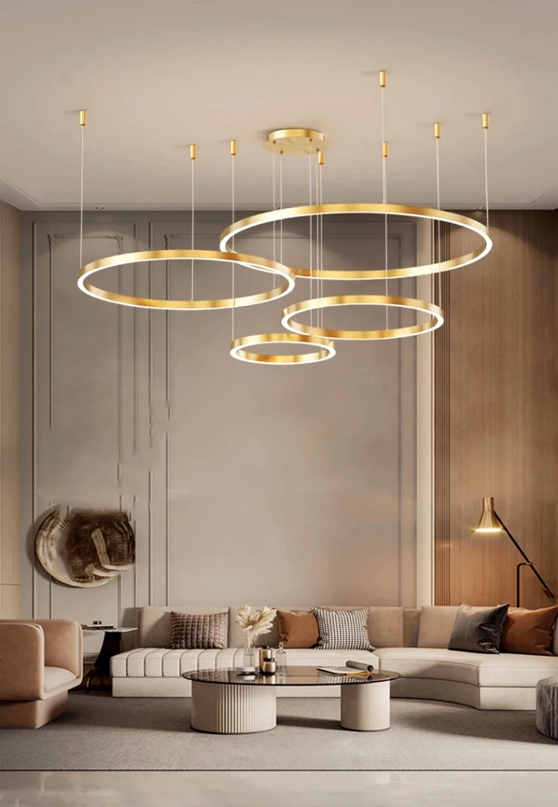 Modern home decor ring led lights pendant light lamps for living room Chandeliers for dining room hanging light indoor lighting
