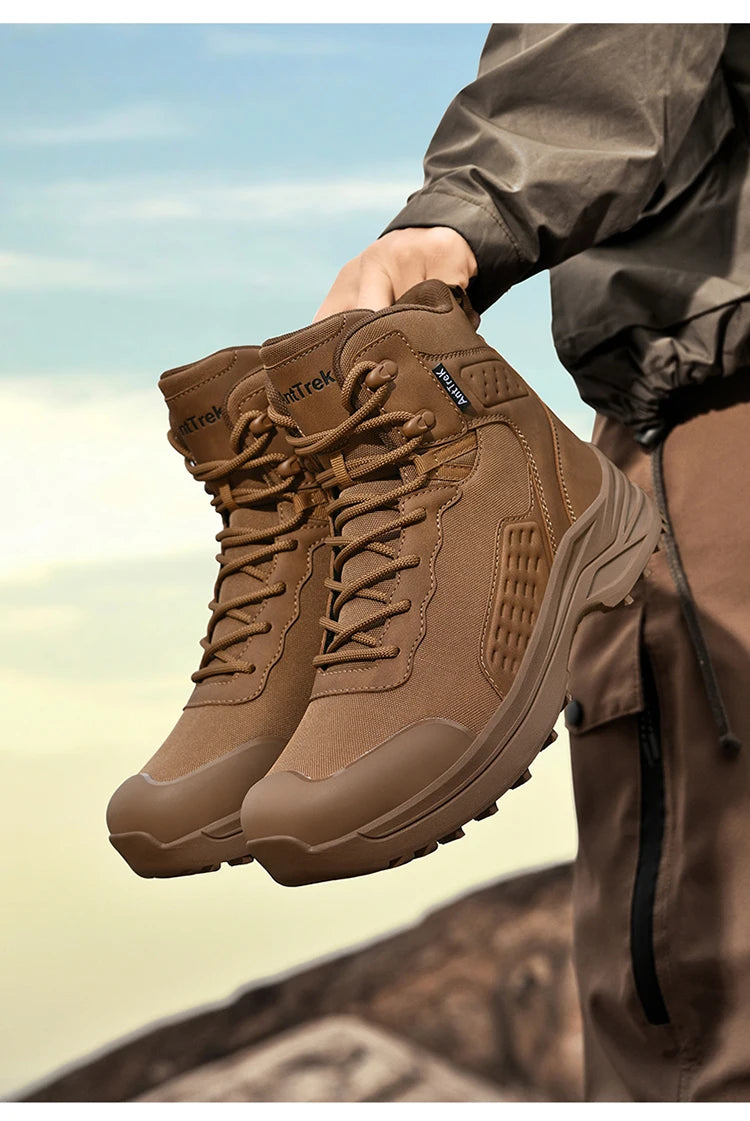 Large Size 47 Men's Hiking Shoes Outdoor Trekking Casual Tactical Boots Waterproof Fabric Mountain Climbing Shoes Hunting Boots