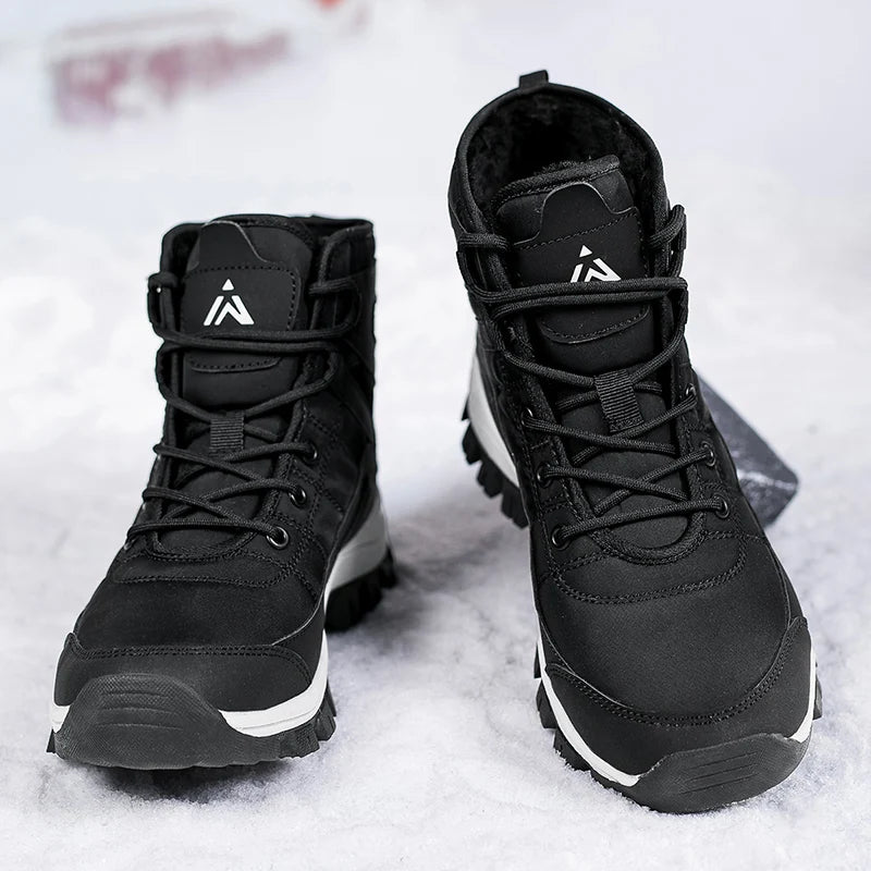 Winter Woman Anti Slip Outdoor Hiking Shoes Women High-Top Trekking Boots Mountain Shoes Plush Warm Snow Boots Dropshipping