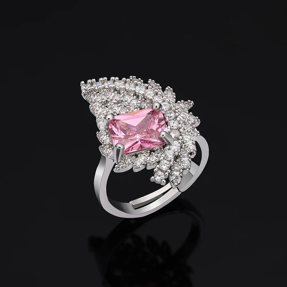 2025 New 4-piece Bridal Wedding Jewelry Set, Cubic Zirconia Women's Wedding Party Wedding Accessories Dubai, Saudi Arabia