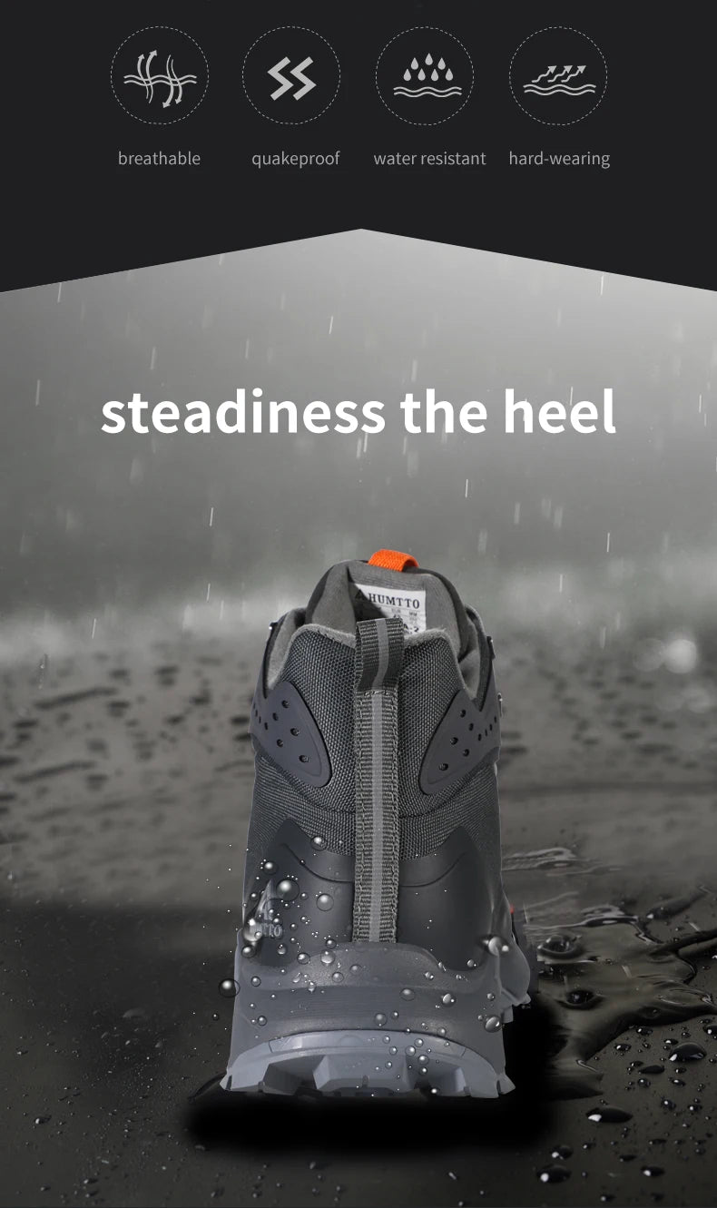 HUMTTO Waterproof Hiking Shoes for Men New Outdoor Mens Sneakers Winter Trekking Boots Male Camping Hunting Tactical Ankle Boots