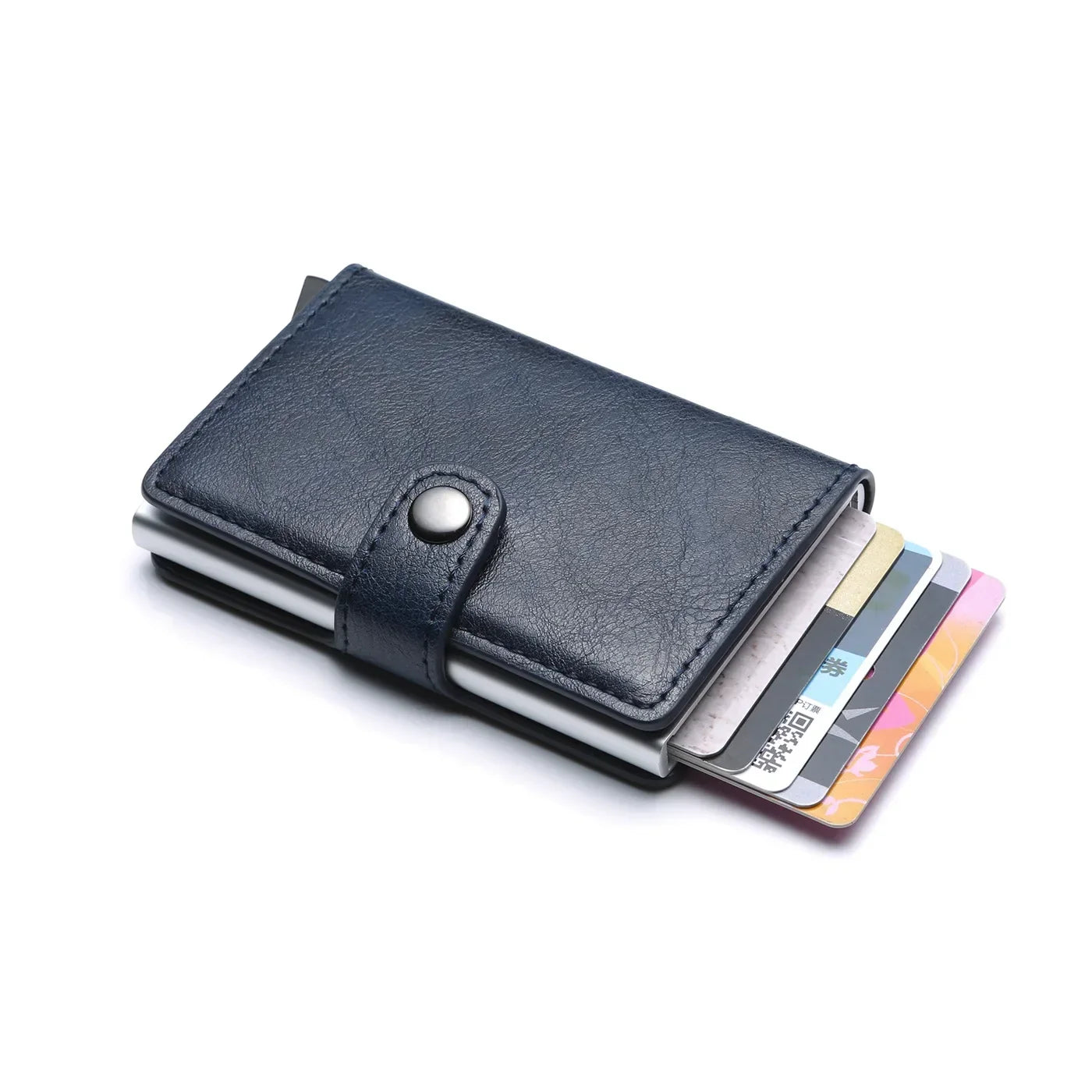 Rfid Visit Credit Card Holder Storage Luxury Small Smart Wallet Metal Business Cardholder Case Women Minimalist Walet for Men