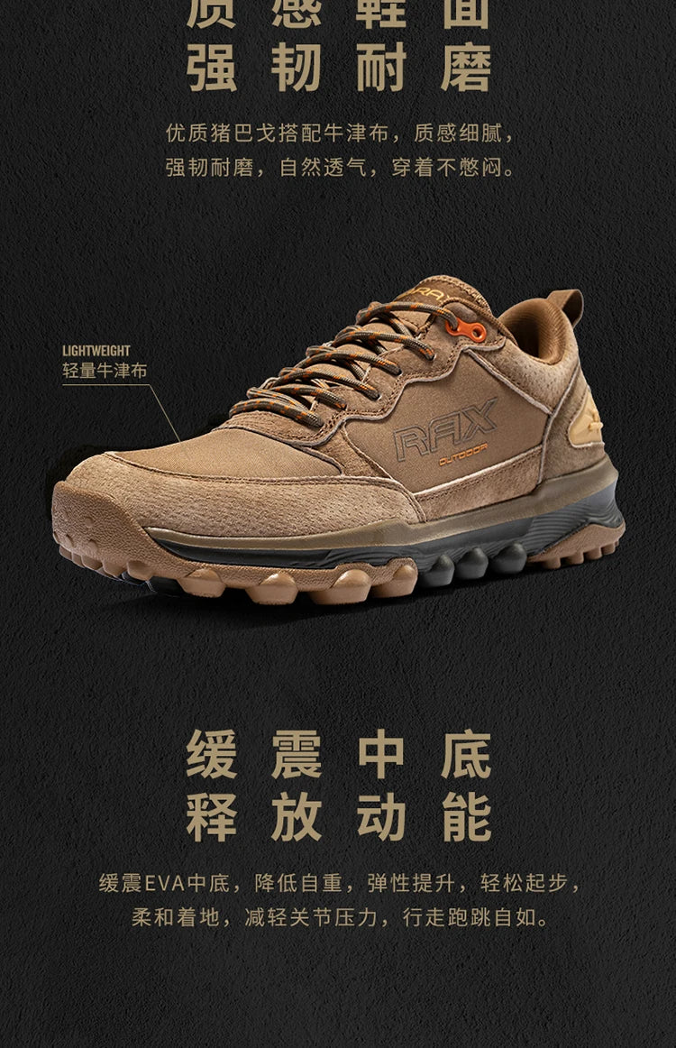 RAX Men's Waterproof Hiking Shoes Women Climbing Backpacking Trekking Boots Men Outdoor Shoes Anti-slip Mountain Sneakers Men