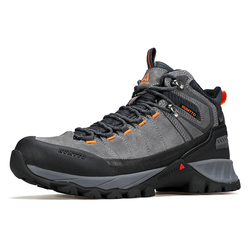 HUMTTO Hiking Shoes Men Trainers Outdoor Trekking Boots Mens Breathable Winter Men's Sports Shoes Leather Safety Work Sneakers