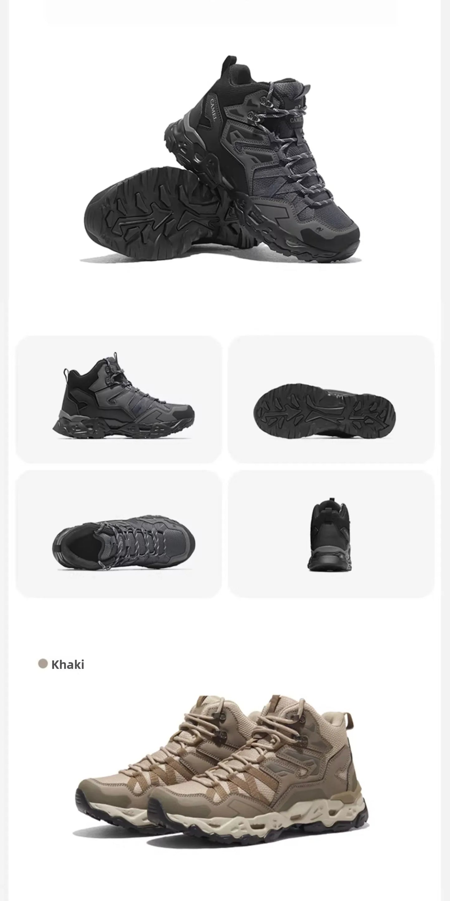 Golden Camel Men's Outdoor Hiking Boots High-Top Lace-Up Non-slip Sports Casual Trekking Boot 2025 Winter Suede Warm Women Shoes