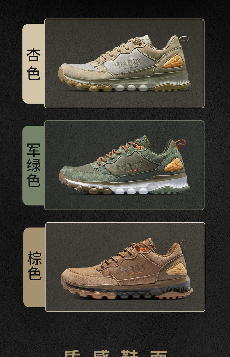 RAX Men's Waterproof Hiking Shoes Women Climbing Backpacking Trekking Boots Men Outdoor Shoes Anti-slip Mountain Sneakers Men