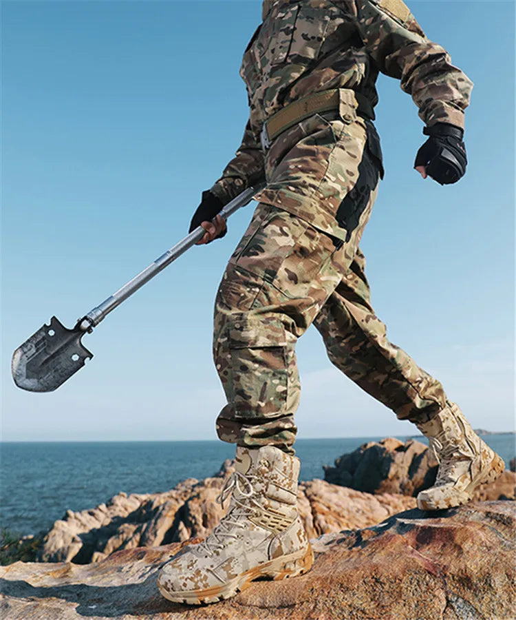 High Quality Men's Outdoor Boots Camouflage Hunting Man Trekking Boot Anti-slip Waterproof Boots Men botas senderismo hombre