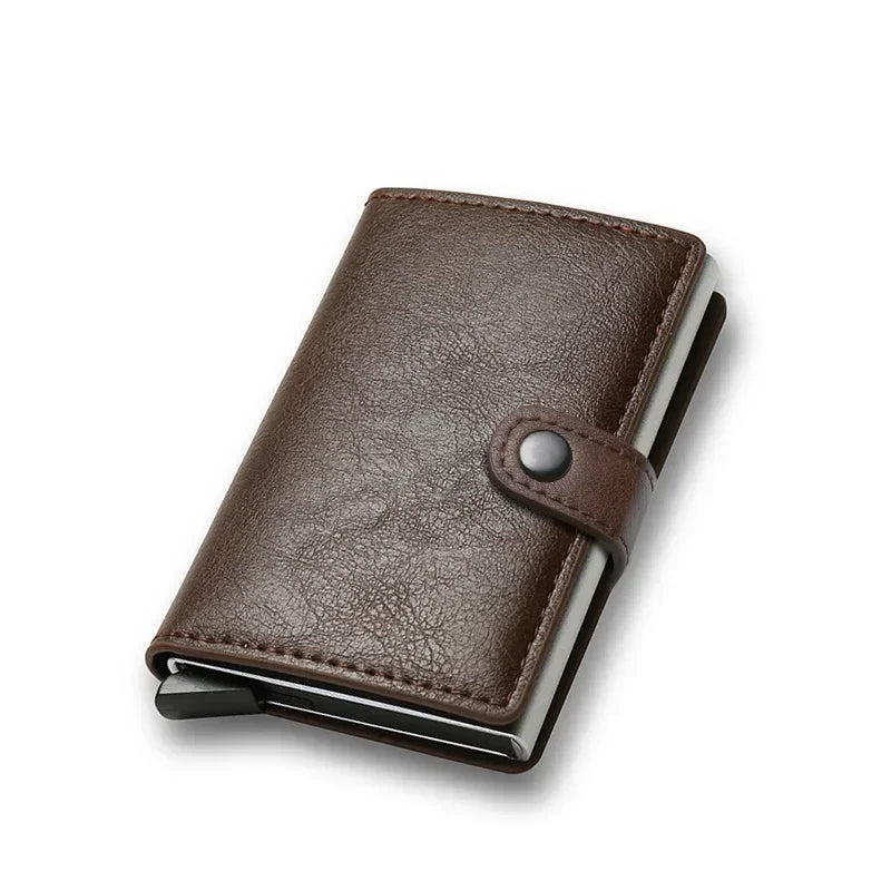 Rfid Visit Credit Card Holder Storage Luxury Small Smart Wallet Metal Business Cardholder Case Women Minimalist Walet for Men