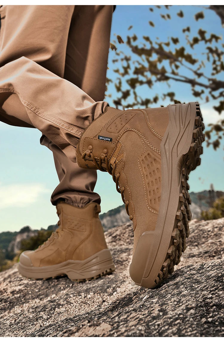 Large Size 47 Men's Hiking Shoes Outdoor Trekking Casual Tactical Boots Waterproof Fabric Mountain Climbing Shoes Hunting Boots
