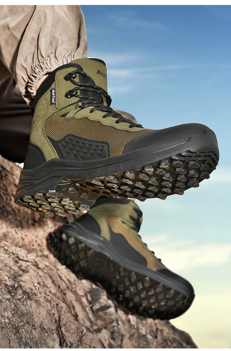 Large Size 47 Men's Hiking Shoes Outdoor Trekking Casual Tactical Boots Waterproof Fabric Mountain Climbing Shoes Hunting Boots