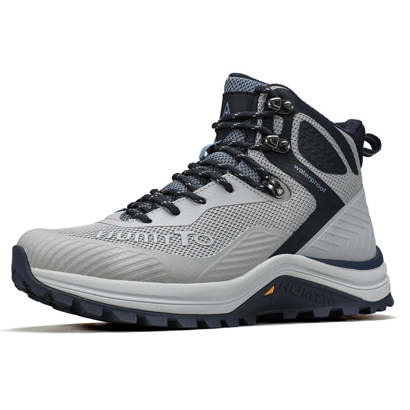 HUMTTO Hiking Shoes Men Trainers Outdoor Trekking Boots Mens Breathable Winter Men's Sports Shoes Leather Safety Work Sneakers
