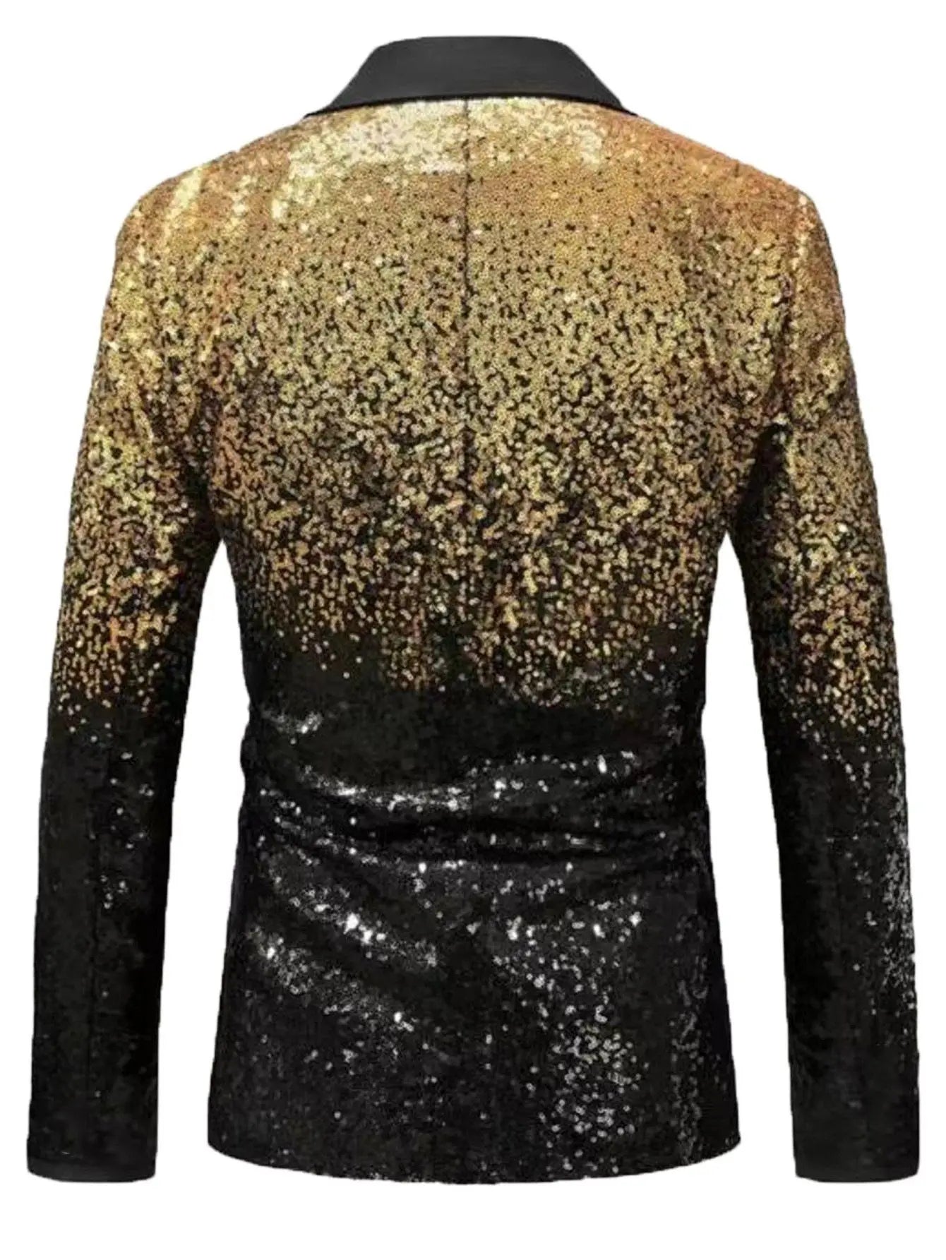 New men's Slim fashion big size sequins gradient color suit single-button jacket multi-color optional S-XXL size
