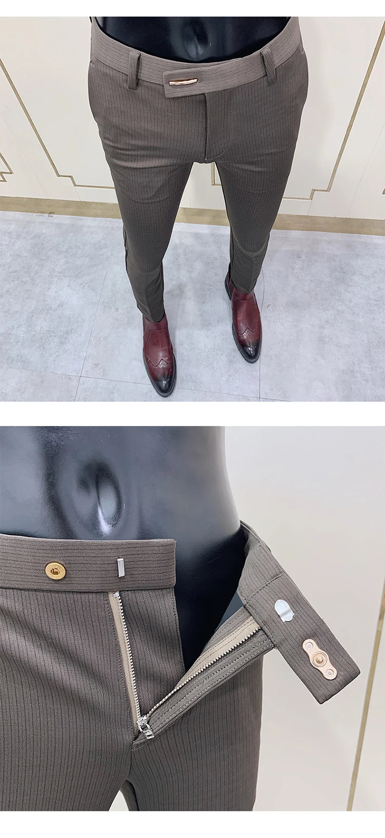 Men Suit Pants Dress Pantalone Hombre Stretch Slim Formal Trousers Calça Masculina Solid Color Casual Pants Fashion Men Clothing
