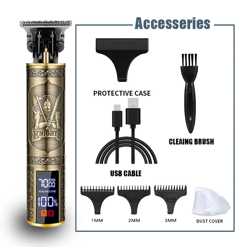 T9 Professional Hair Clipper/Accessories for Men | USB Fast Charging | Beard/Body/Hair Trimmer | Precision Electric Shaver