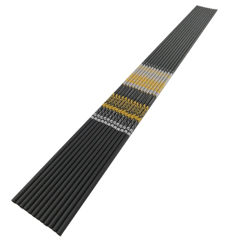 12pcs Carbon Arrows Spine 350-1000 Recurve Bow Hunting 1.8inch Spin Vanes Nock 80gr Points Shooting