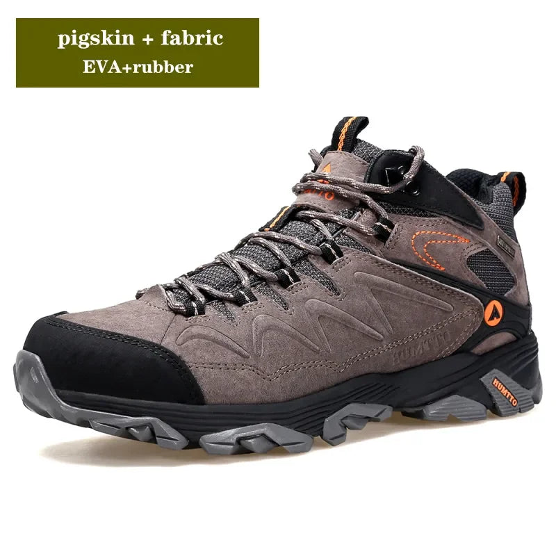 HUMTTO Hiking Shoes Breathable Camping Leather Men's Sports Shoes for Men Winter Trekking Boots Outdoor Designer Sneakers Man