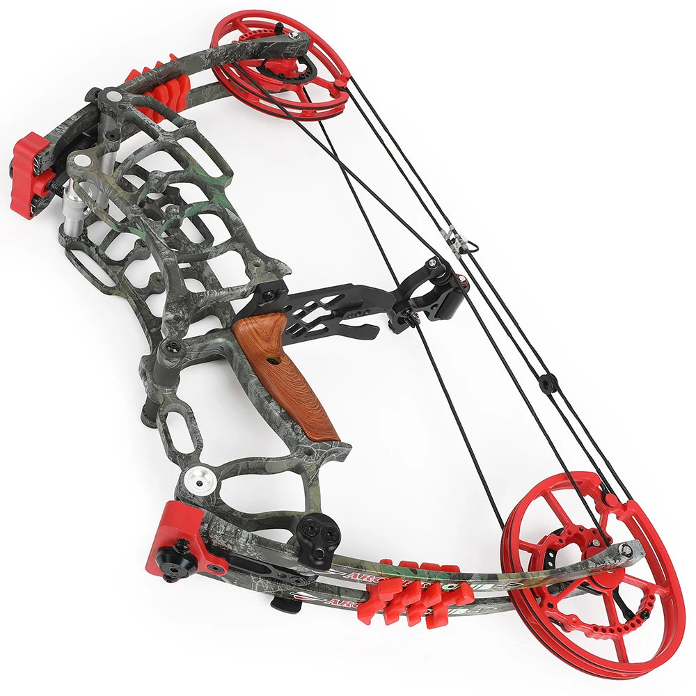 30-60lbs Compound Bow Shooting Steel Ball 420fps Dual Purpose Bow Archery Arrow 80% Let off for Right Hand Car Hunting Bow