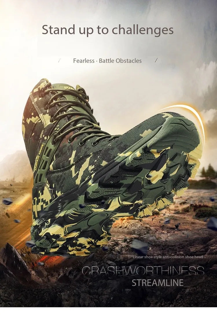 High Quality Men's Outdoor Boots Camouflage Hunting Man Trekking Boot Anti-slip Waterproof Boots Men botas senderismo hombre