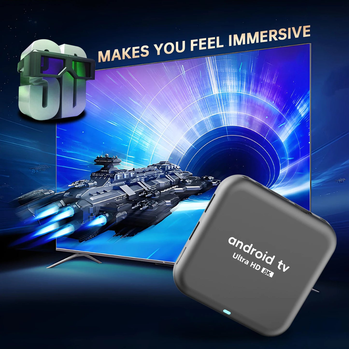 Smart TV Box 2026 Android 16 Q18 RK3518 Dual Wifi 5G Wifi6 Google Assistant 8K Video BT6.0 Netflix 8GB 128GB 256GB Media Player