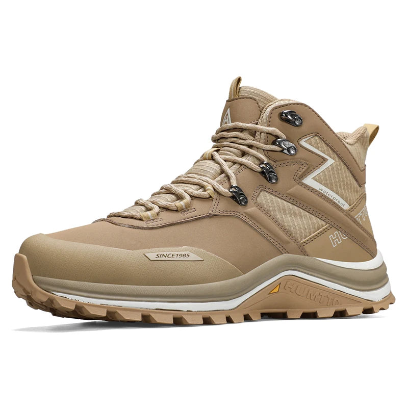HUMTTO Hiking Shoes Men Trainers Outdoor Trekking Boots Mens Breathable Winter Men's Sports Shoes Leather Safety Work Sneakers