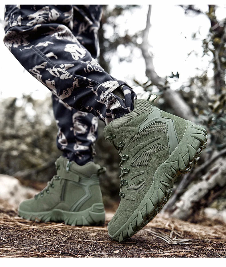 CHRLCK Tactical Boots Outdoor Sports Men's Trekking Boots Waterproof Hiking Shoes Shock Absorbing Anti-slip Sneakers Male