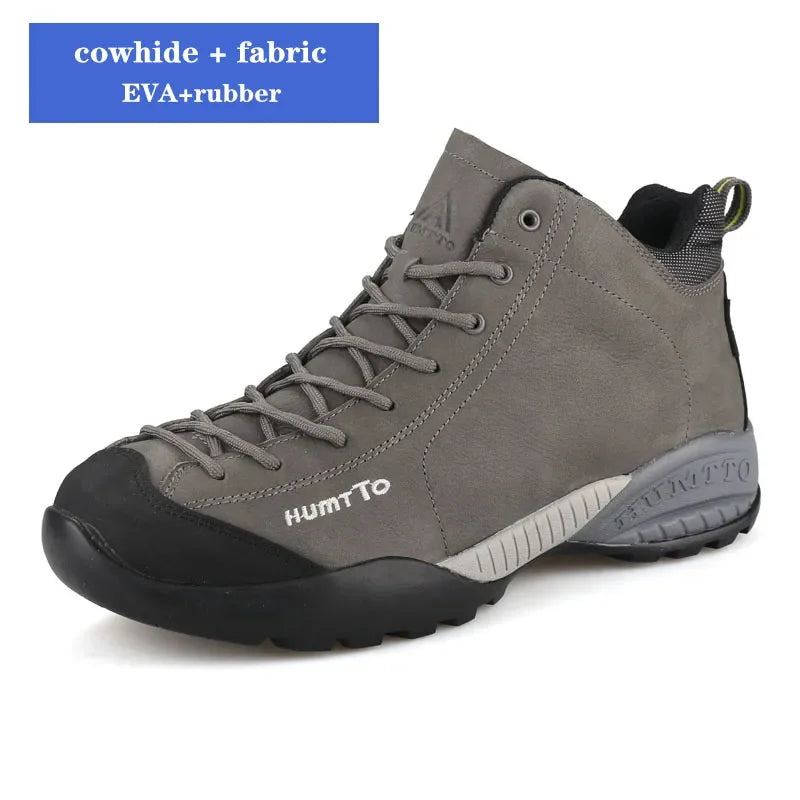 HUMTTO Hiking Shoes Breathable Camping Leather Men's Sports Shoes for Men Winter Trekking Boots Outdoor Designer Sneakers Man