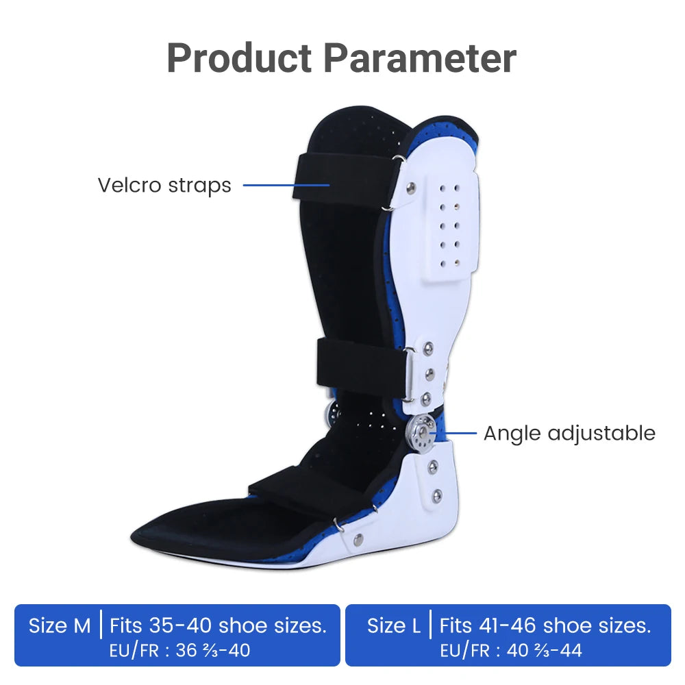 Adjustable Ankle Brace Foot Drop Corrector Ankle Joint Fixation Varus Valgus Calf Fracture Fixer Breathable Leg Feet Support