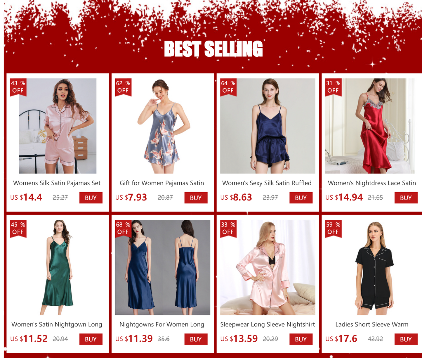 Women's Satin Nightgown Long Slip Sleep Dress Silk V Neck Sleepwear Solid Color Nightwear