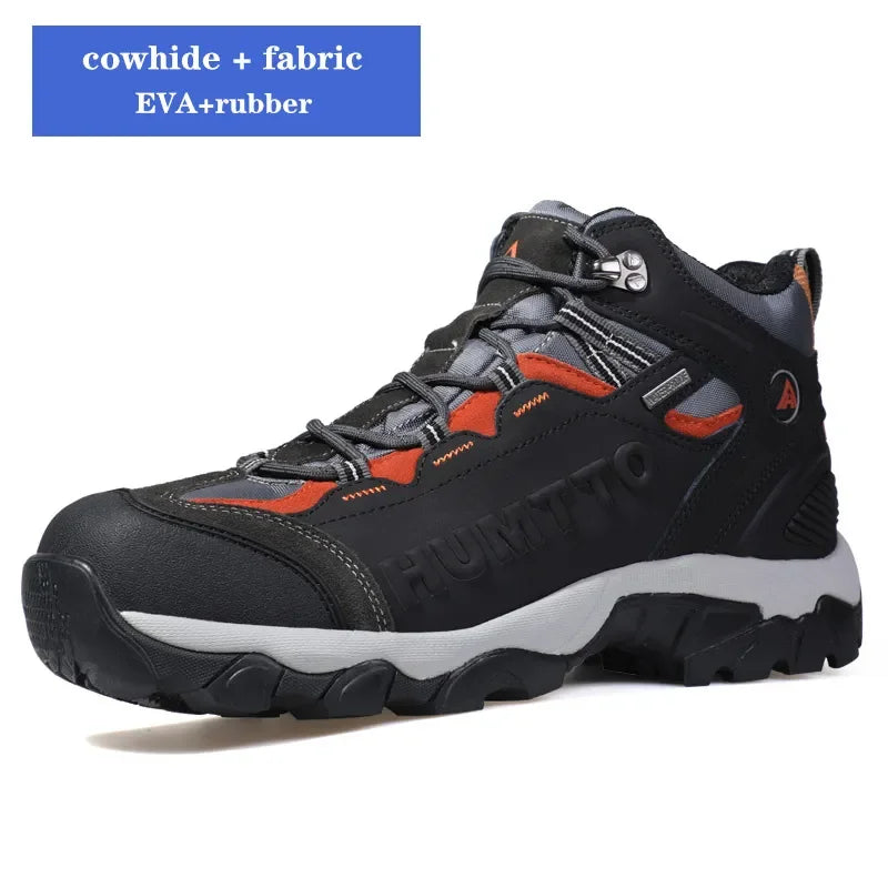 HUMTTO Hiking Shoes Breathable Camping Leather Men's Sports Shoes for Men Winter Trekking Boots Outdoor Designer Sneakers Man