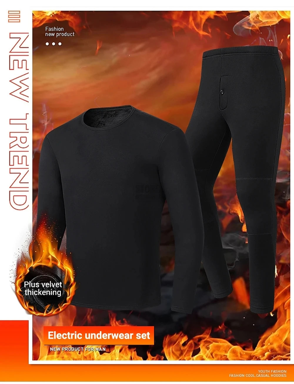 52 Areas New Heated Underwear Winter Thermal Underwear Women Men Heating Jacket Winter Accessories USB Electric Heating Clothes