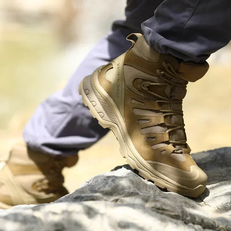 Men Mid-top Shoes Desert Tactical Outdoor Camping Trekking Commuting Boots Hiking Mountaineering Anti Slip Wear-resistant Boots