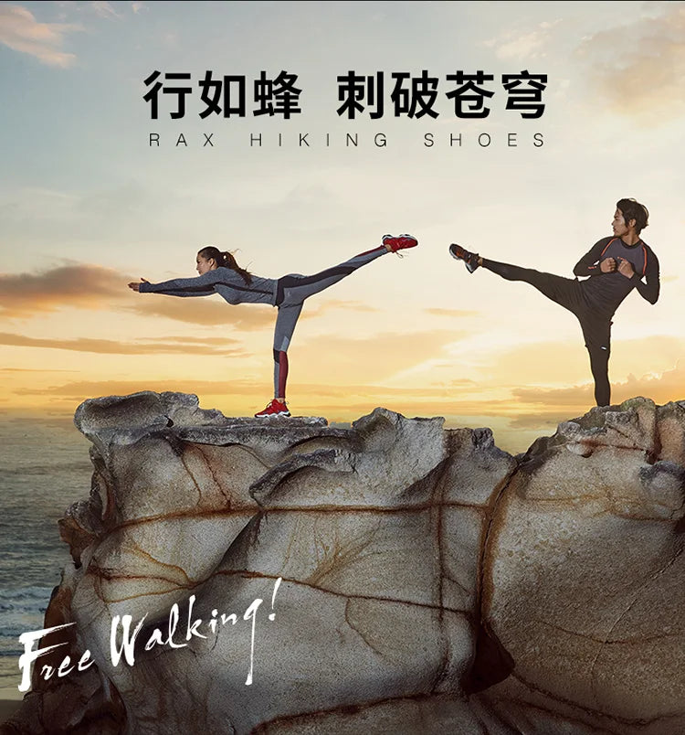 RAX Men's Waterproof Hiking Shoes Women Climbing Backpacking Trekking Boots Men Outdoor Shoes Anti-slip Mountain Sneakers Men