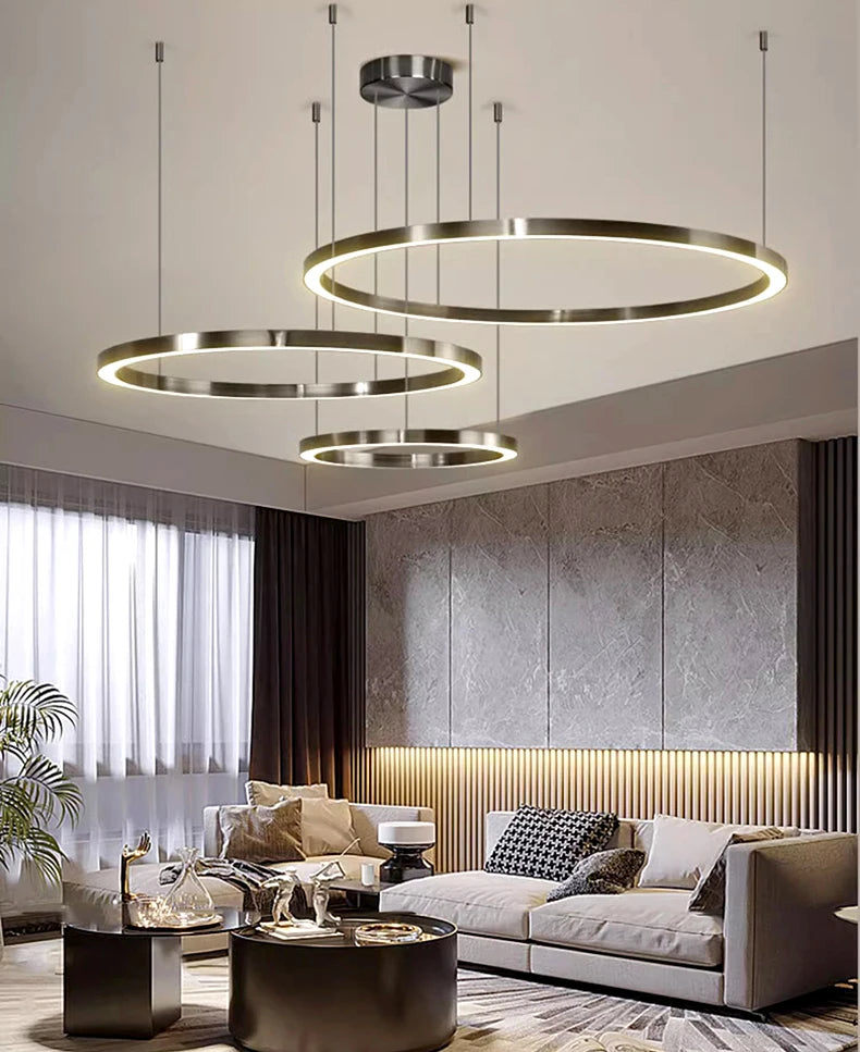 Modern home decor ring led lights pendant light lamps for living room Chandeliers for dining room hanging light indoor lighting