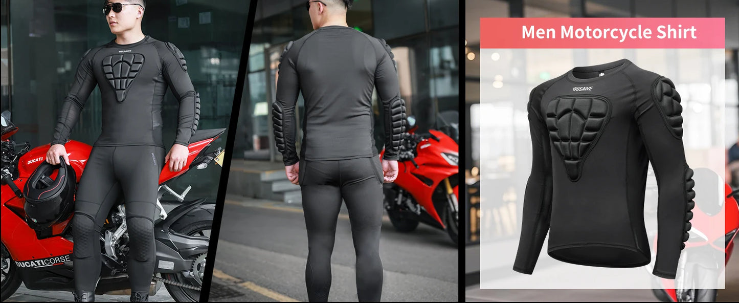 WOSAWE Summer CE1/2 Protective Motorcycle Racing Pants Men's Motocross Off-Road Pants Black Mountain Bike Cycling Moto Pants
