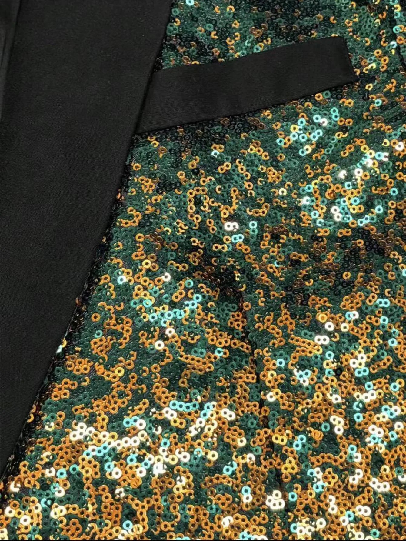 New men's Slim fashion big size sequins gradient color suit single-button jacket multi-color optional S-XXL size